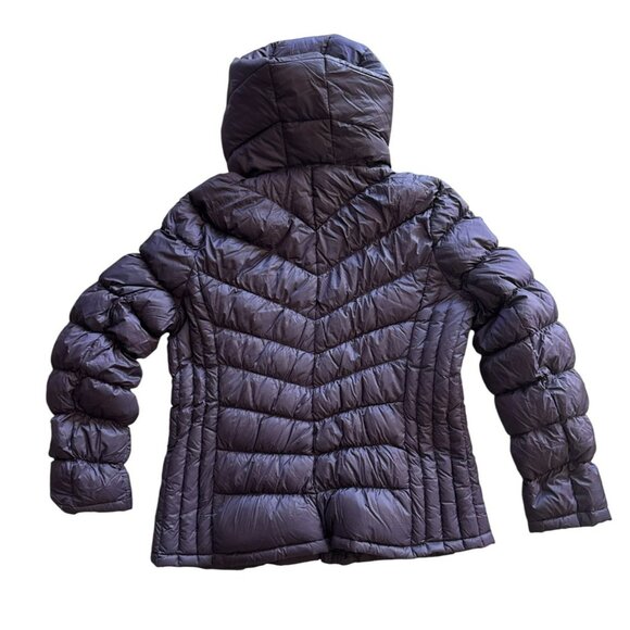 Michael Kors Womens Packable Down Jacket Size XL PURPLE Lightweight Hooded - Picture 2 of 5